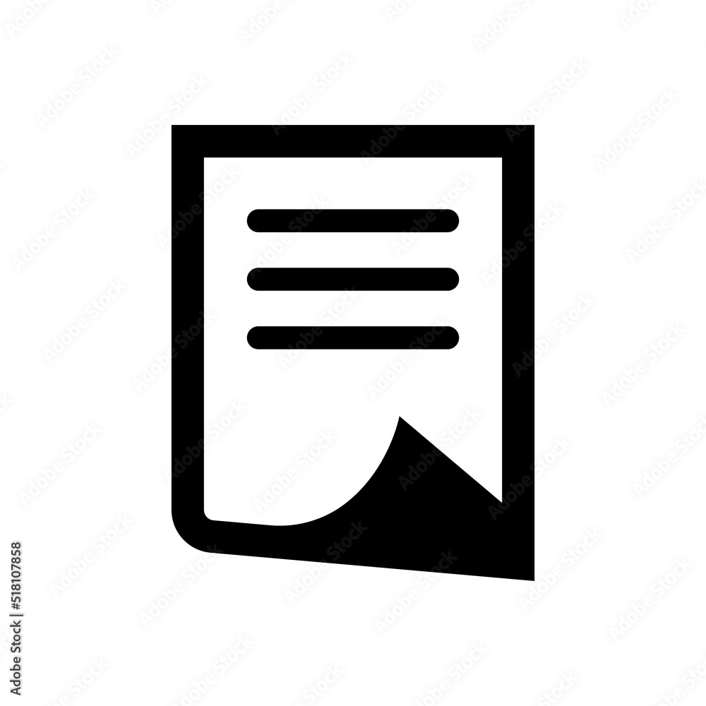 Poster simple memo and file icon. vector.