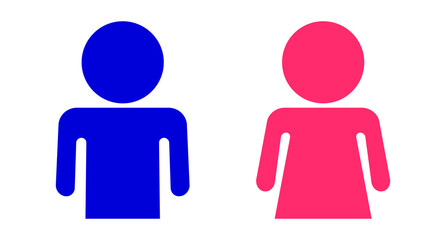 Set of male and female toilet symbols icons. Vector.