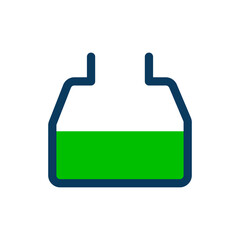 Liquid icon for science experiment. Vector.