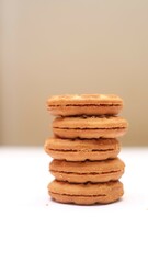 Fototapeta na wymiar Pile of butter biscuits