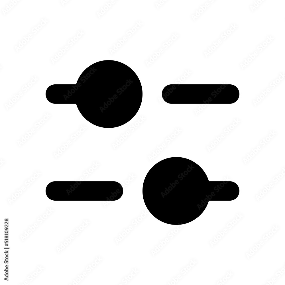 Poster horizontal adjust black glyph ui icon. equalizer. sound option. volume control. user interface desig
