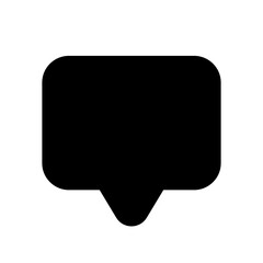 Leave note black glyph ui icon. Social media notification. New message in chat. User interface design. Silhouette symbol on white space. Solid pictogram for web, mobile. Isolated vector illustration