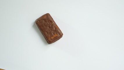 Chocolate biscuit isolated on white background
