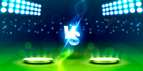 Versus game cover, banner sport vs, team concept. Vector illustration