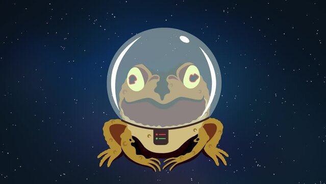 The hypnotist Frog. In space.