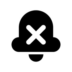 Obraz premium Silent notifications black glyph ui icon. Disable notifications. Adjust setting. User interface design. Silhouette symbol on white space. Solid pictogram for web, mobile. Isolated vector illustration