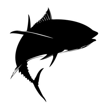recommend clip art: Tuna fishing logo. Unique and fresh tuna jumping.Fish on a white background
