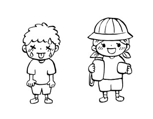 子どもの熱中症予防イラスト