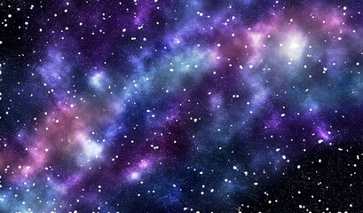 Night starry sky. Galaxy and space nebula. Cosmos and universe. Abstract background