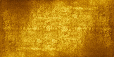 Golden yellow scratched stone cement concrete texture background