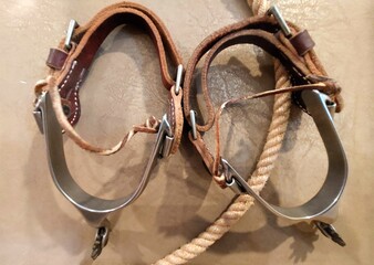 A pair of western stirrups