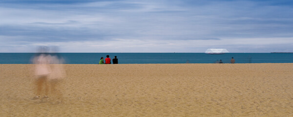 People looking at the beach in Fortaleza Brazil