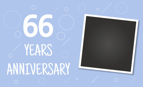 66 years anniversary photo frame card.