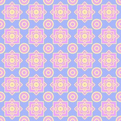 Square and circle seamless pattern, pastel color seamless pattern