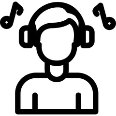 Listening Music Icon