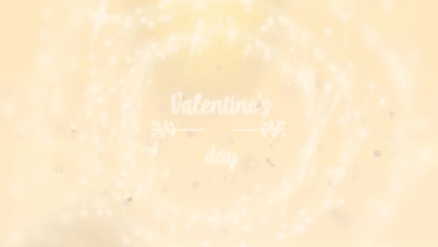 Animation of valentines day text over wite background