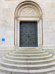 a fragment of a building, a symbol of the facade of the entrance gate