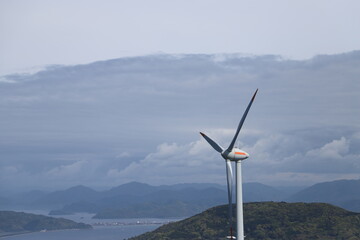 風力発電所! ドローン空撮 千畳敷　SDGs自然エネルギー  山口県長門市日置中