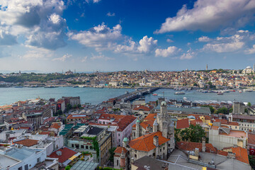 cityscape of istanbul from galata tower