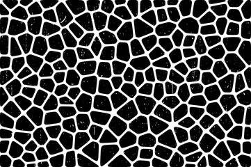 Abstract Vector Voronoi Pattern Background with Gritty Grunge Texture Overlay