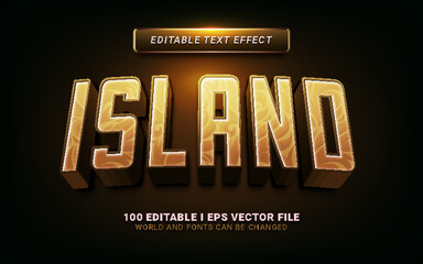 island 3d style text effect
