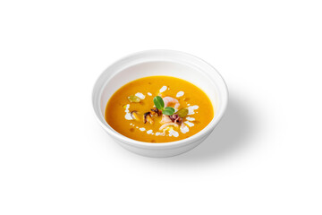 Pumpkin soup with vegetables