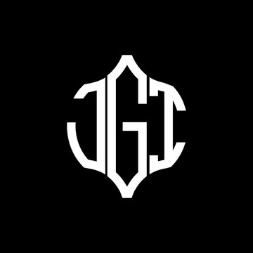 JGI letter logo. JGI best black background vector image. JGI Monogram logo design for entrepreneur and business.
