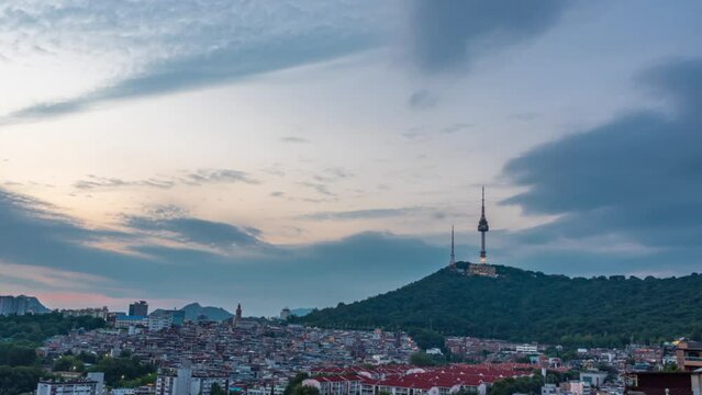Time lapse 4K : Seoul City Skyline, South Korea