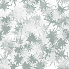 Seamless pattern with light green abstract leaves. Design foe fabric print. Vector illustration 