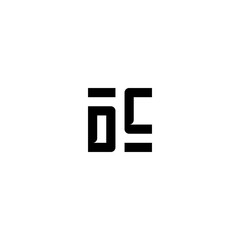 DC retro logo design initial concept high quality logo design