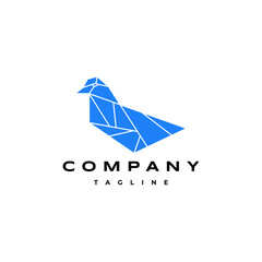 Bird Geometric logo vector icon design template
