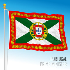 Portugal, Prime Minister flag, European Union, vector illustration
