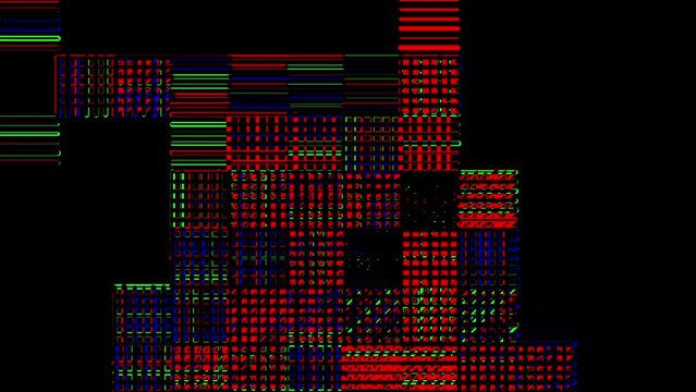 Funky RGB Glitch Grid [4K Video Art]