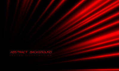 Abstract red light fast zoom speed on black design modern luxury futuristic technology background vector