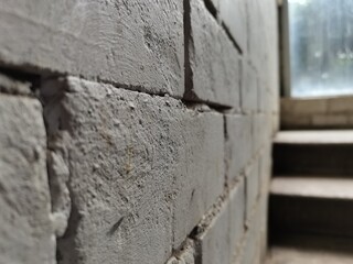 Texture of white brickwork. office space