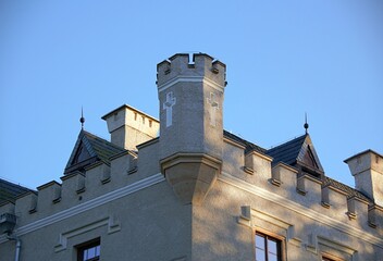 Symmetrical corner of the Karpniki castle.