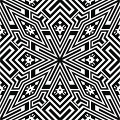 Abstract background with black and white pattern. Unique geometric vector swatch. Perfect for site backdrop, wrapping paper, wallpaper, textile and surface design. 
