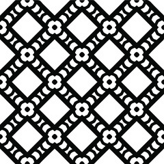 Abstract background with black and white seamless pattern. Unique geometric vector swatch. Perfect for site backdrop, wrapping paper, wallpaper, textile and surface design. 