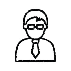 Teacher hand-drawn icon vector graphic illustration