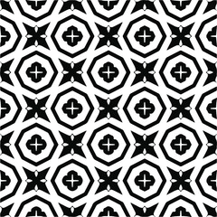 Abstract background with black and white seamless pattern. Unique geometric vector swatch. Perfect for site backdrop, wrapping paper, wallpaper, textile and surface design. 