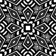 Abstract background with black and white seamless pattern. Unique geometric vector swatch. Perfect for site backdrop, wrapping paper, wallpaper, textile and surface design. 