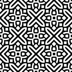 Abstract background with black and white seamless pattern. Unique geometric vector swatch. Perfect for site backdrop, wrapping paper, wallpaper, textile and surface design. 