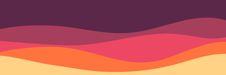Landscape colorful gradient wave pattern flat design vector illustration good for wallpaper, background, backdrop, banner, web, digital, business, card, landing page and template