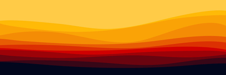 Landscape colorful gradient wave pattern flat design vector illustration good for wallpaper, background, backdrop, banner, web, digital, business, card, landing page and template