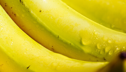 close up of yellow bananas