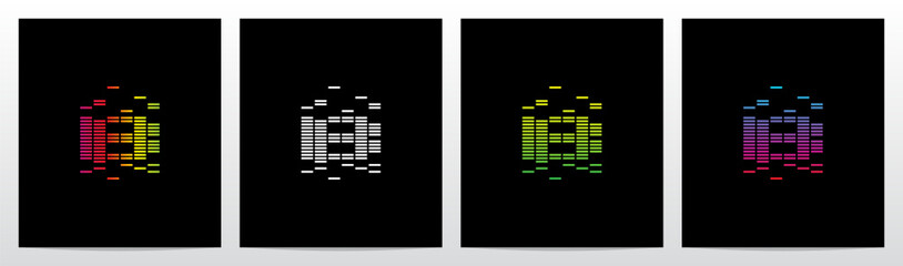 Equalizer Bar Forming Letter Logo Design B © recehan