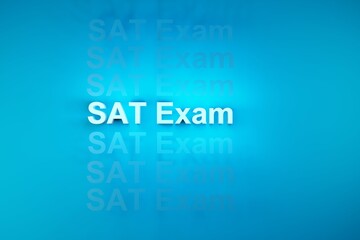 SAT Exam multiple text shadow effect background