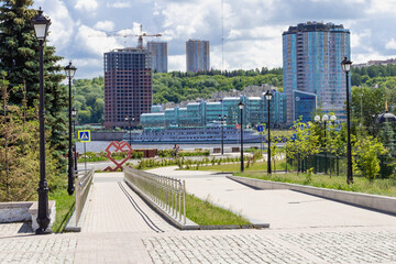 June 19, 2022 Cheboksary, Russia, city embankment of the Volga River