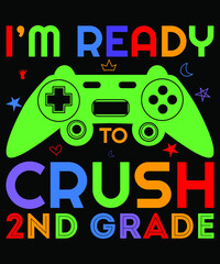 Back to school gaming t shirt design