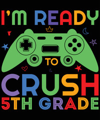 Back to school gaming t shirt design